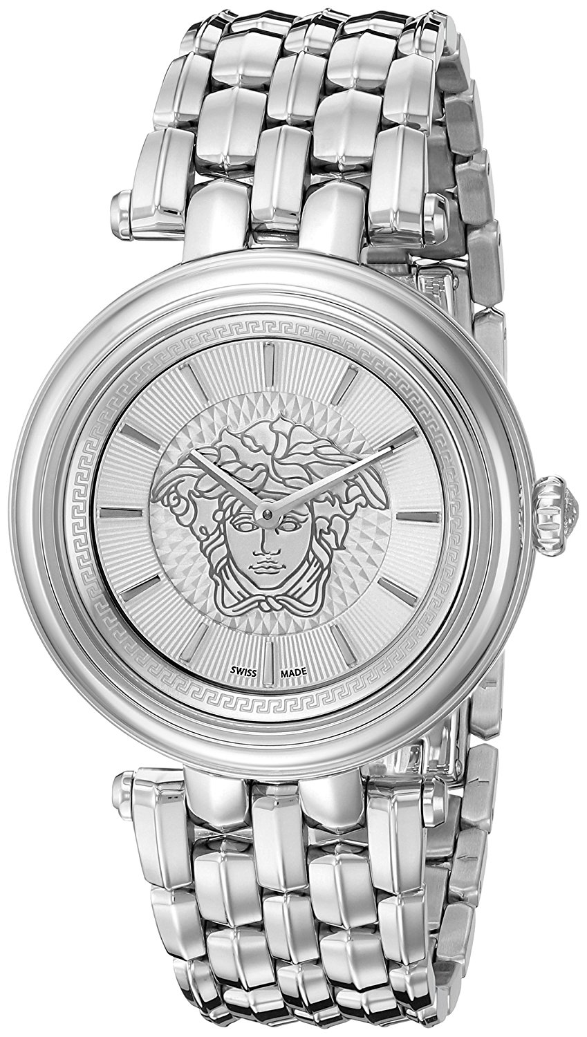 Versace Watches : VQE040015 Silver Dial Stainless Steel Band Women Watch