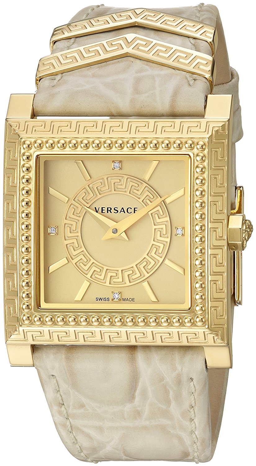 Versace Watches : VQF030015 Beige Dial Stainless Steel Band Women Watch