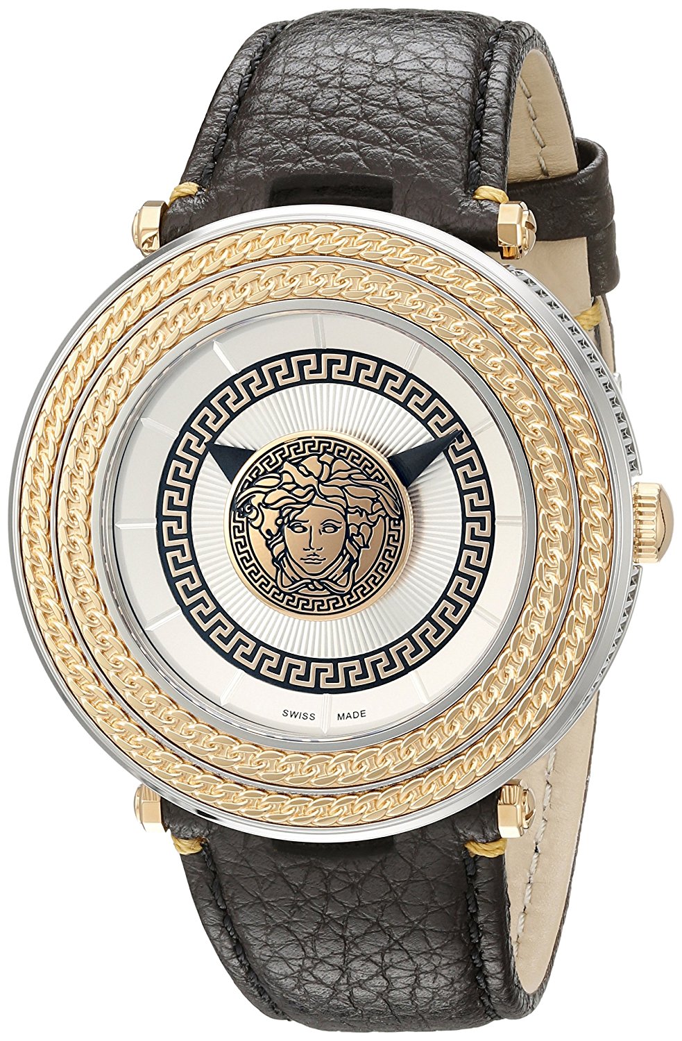 Versace Watches : VQL010015 Quartz Analog Brown Leather Men Watch