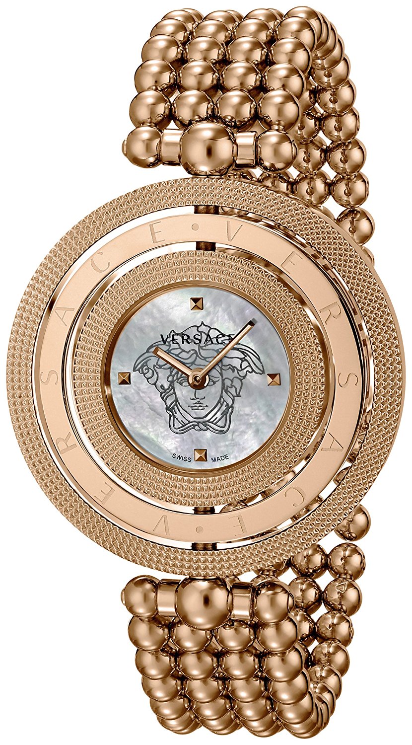 Versace Watches : VQT040015 Mother Of Pearl Dial Stainless Steel Band Women Watch