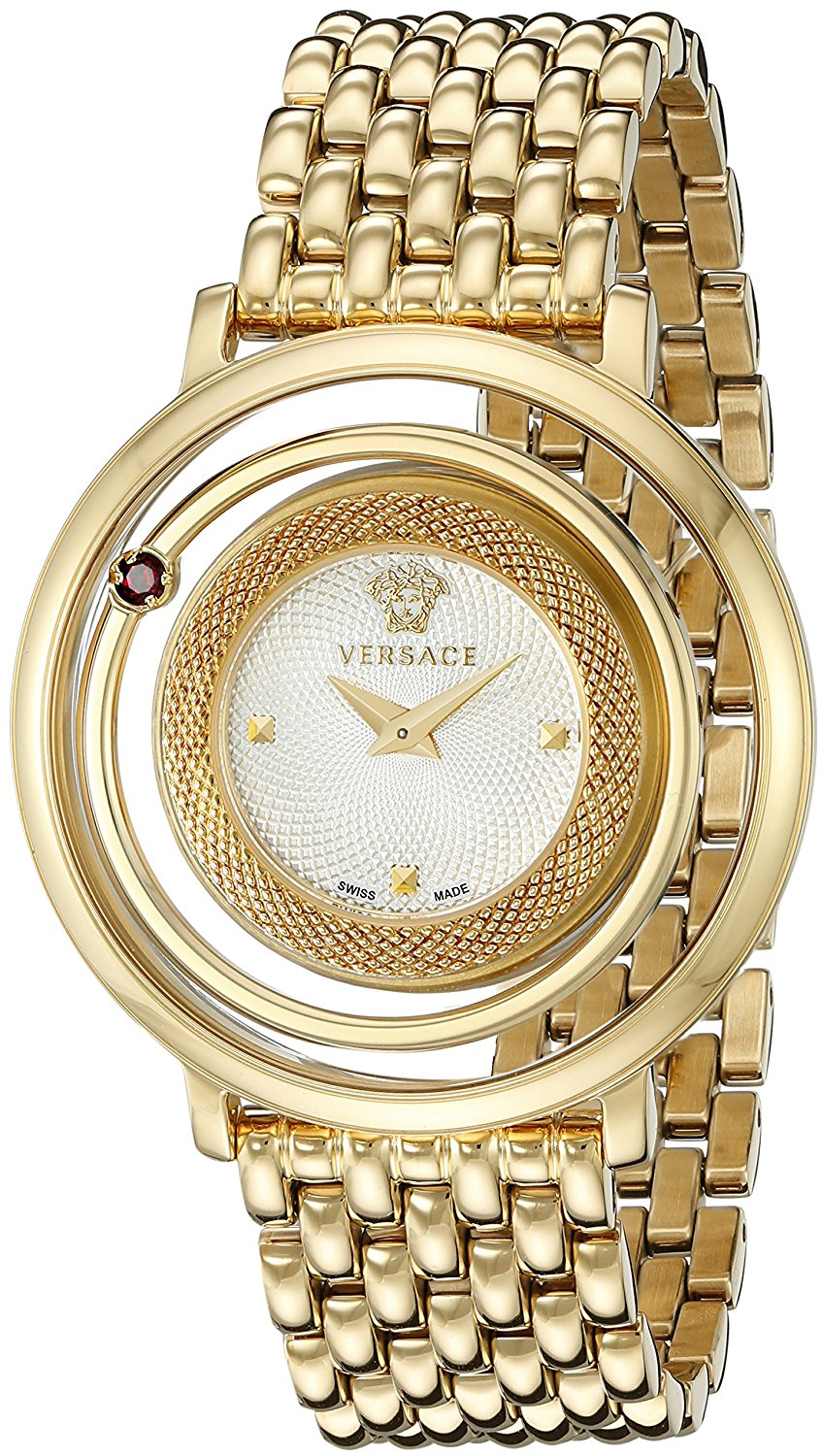 Versace Watches : VQV080015 White Dial Stainless Steel Band Women Watch