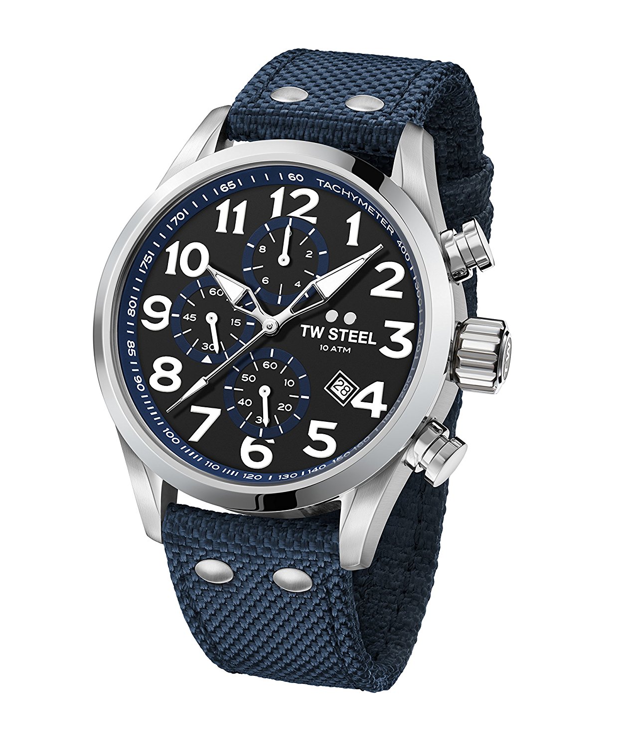 TW Steel Watches : VS34 Black Dial Textile Men Watch