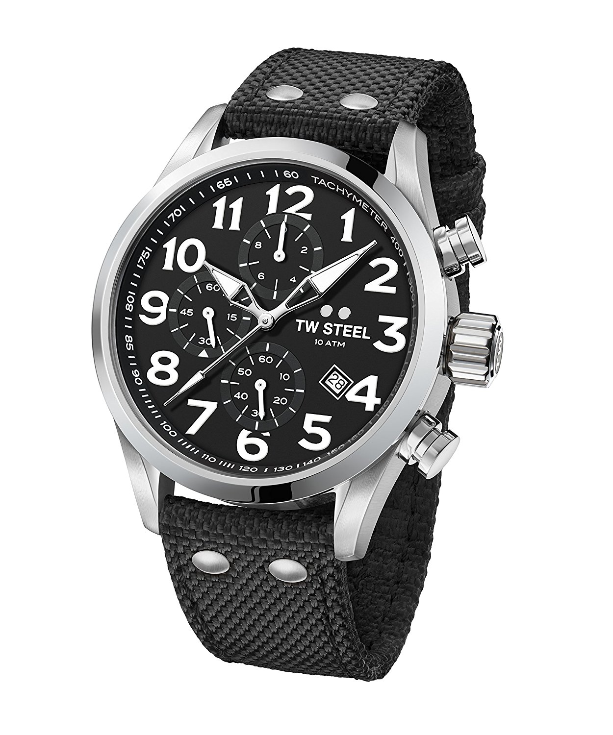 TW Steel Watches : VS4 Black Dial Textile Men Watch