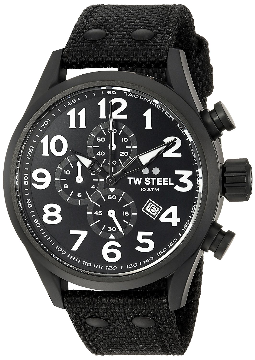 TW Steel Watches : VS44 Black Dial Textile Men Watch