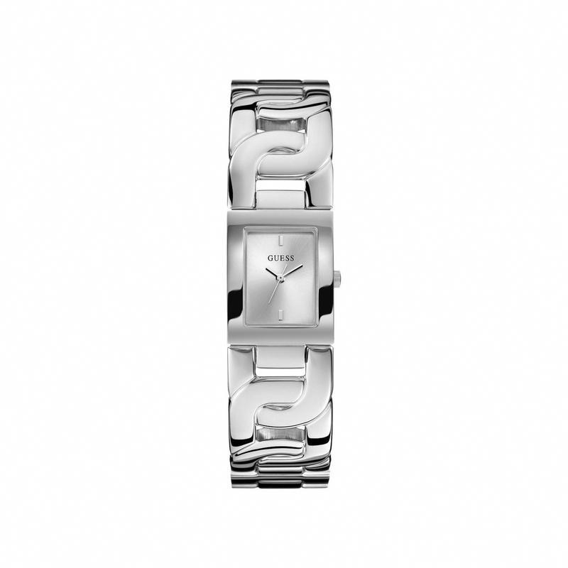 Guess Watches : W0003L1 Quartz Silver Dial Stainless Steel Case Bracelet Women Watch