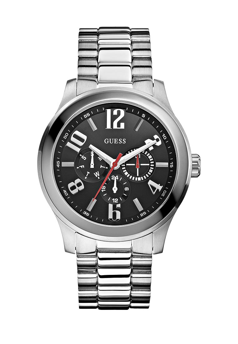 Guess Watches : W0007G1 Quartz Black Dial Stainless Steel Case Bracelet Women Watch