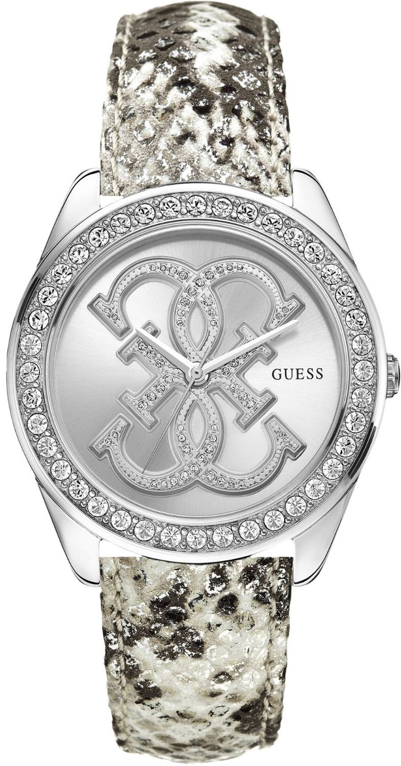 Guess Watches : W0023L3 Quartz Analog Beige Leather Strap Women Watch