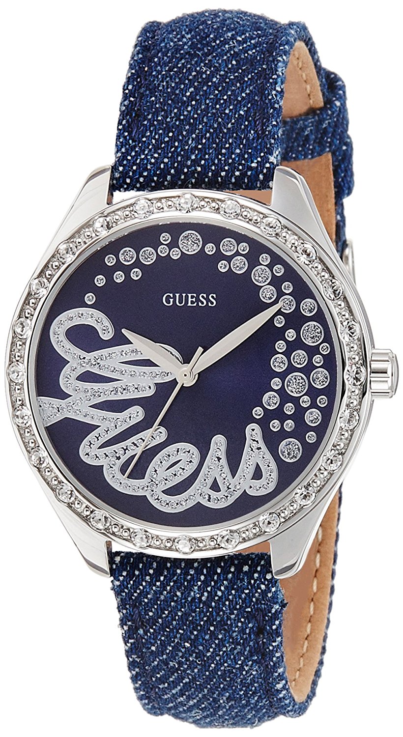 Guess Watches : W0023L5 Blue Dial Textile Women Watch