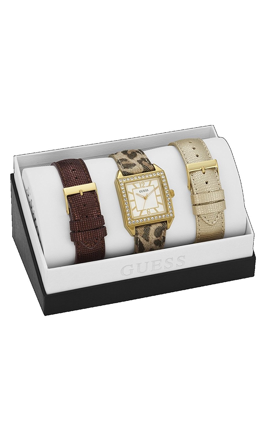 Guess Watches : W0068L2 White Dial Leather Women Watch
