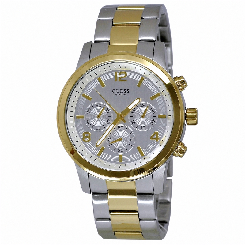 Guess Watches : W0123G2 Quartz Chronograph Two Tone Stainless Steel Men Watch