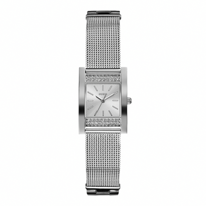 Guess Watches : W0127L1 Quartz Silver Dial Stainless Steel Case And Bracelet Women Watch
