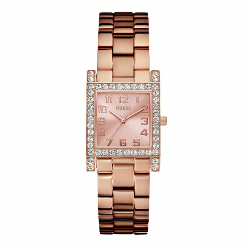Guess Watches : W0128L3 Quartz Rose Gold Dial, Rose Gold Stainless Steel Case And Bracelet Women Watch