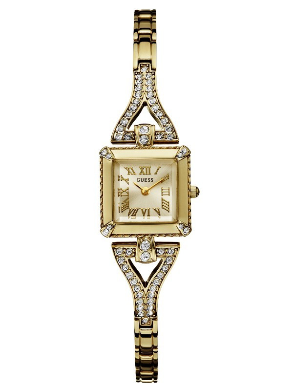 Guess Watches : W0137L2 Quartz Gold Tone Stainless Steel Dial And Bracelet Women Watch