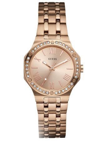 Guess Watches : W0143L3 Quartz Rose Gold Tone Stainless Steel Case And Bracelet Women Watch