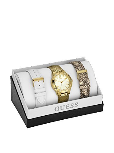 Guess Watches : W0163L2 White Dial Calfskin Band Women Watch