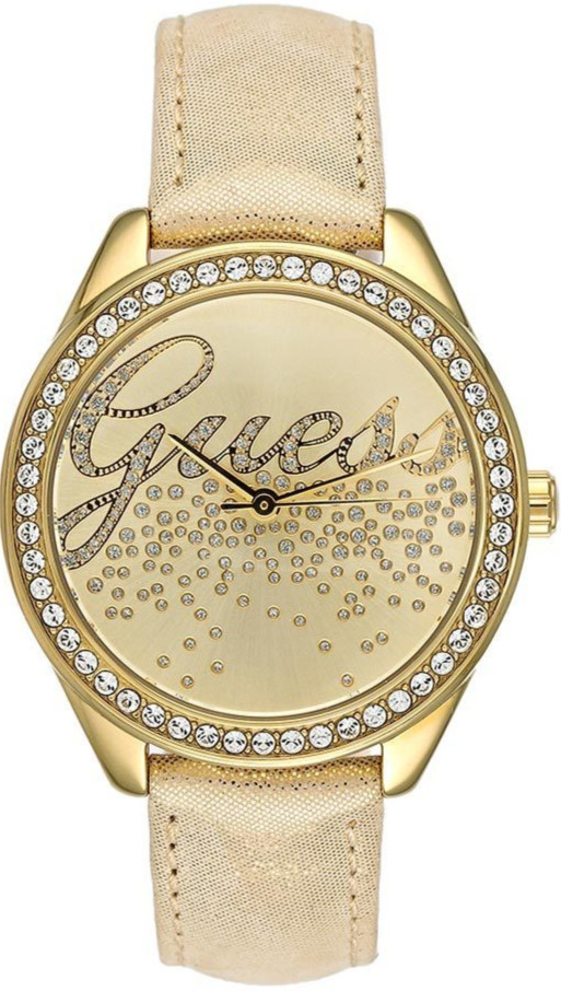 Guess Watches : W0201L3 Quartz Analog Gold Leather Box Set Women Watch