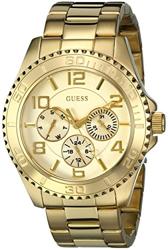 Guess Watches : W0231L2 Quartz Multifunction Dial Gold Tone Stainless Steel Women Watch