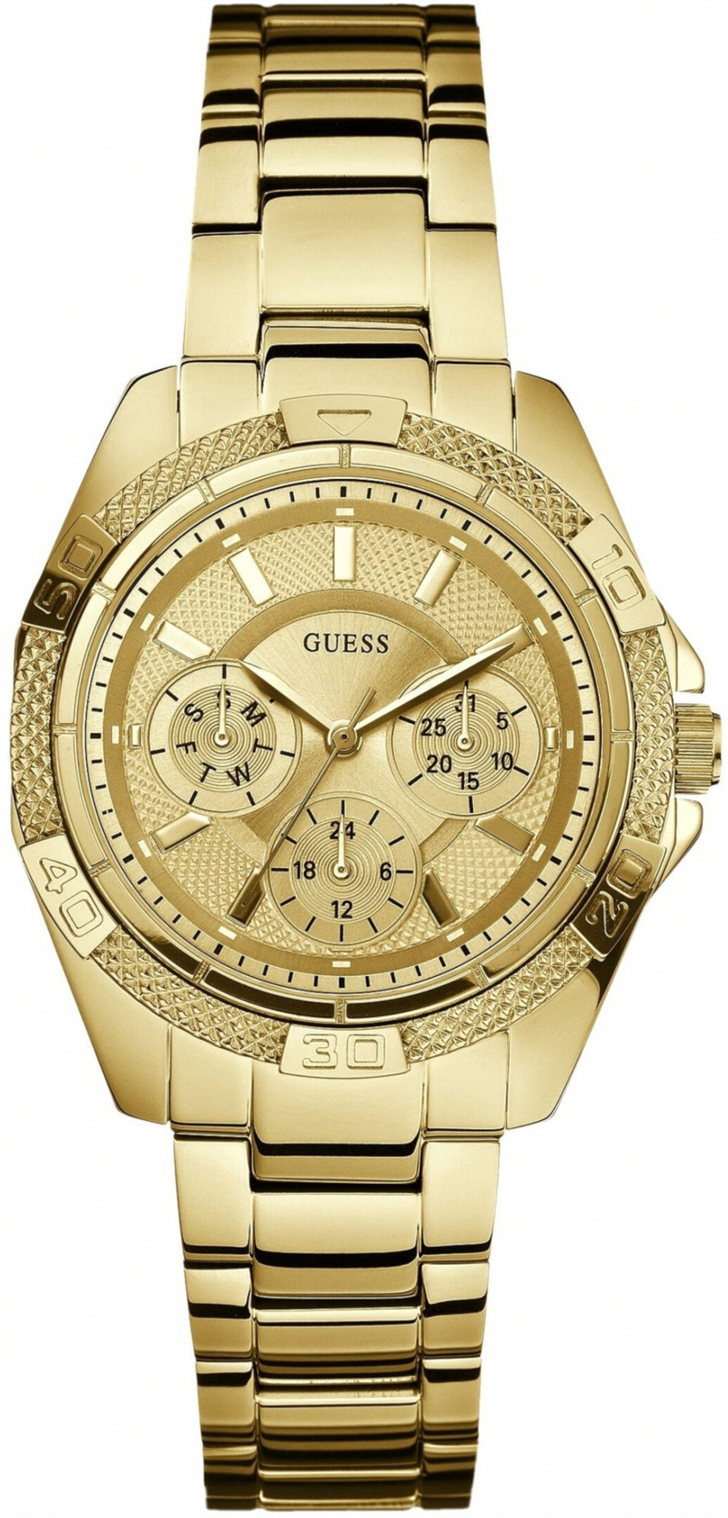 Guess Watches : W0235L5 Quartz Analog Day Date Gold Tone Stainless Steel Women Watch