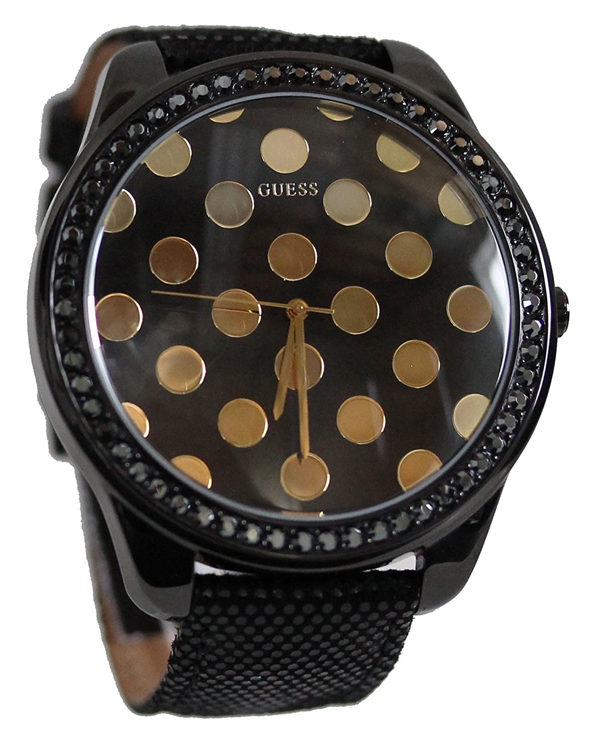 Guess Watches : W0258L1 Quartz Analog Black Leather Women Watch
