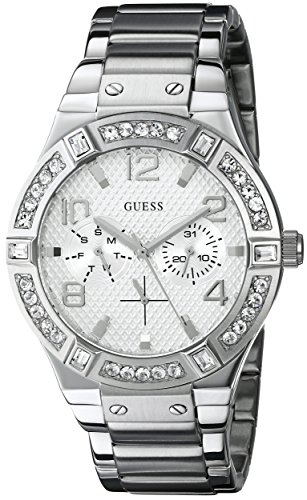 Guess Watches : W0290L1 Quartz Multifunction Dial Crystal Bezel Stainless Steel Women Watch