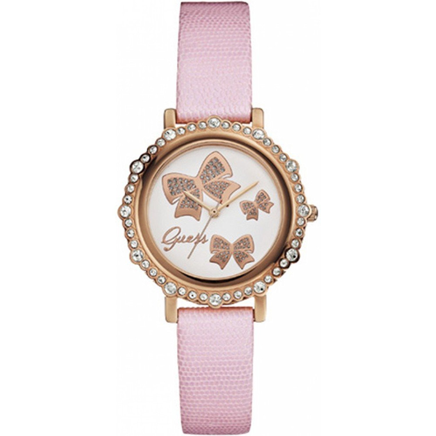 Guess Watches : W0302L3 White Dial Synthetic Leather Band Men Watch