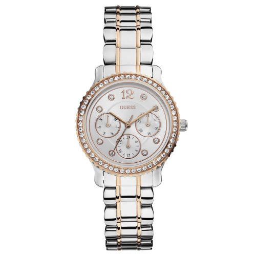 Guess Watches : W0305L3 Quartz Multifunction Dial Two Tone Stainless Steel Women Watch