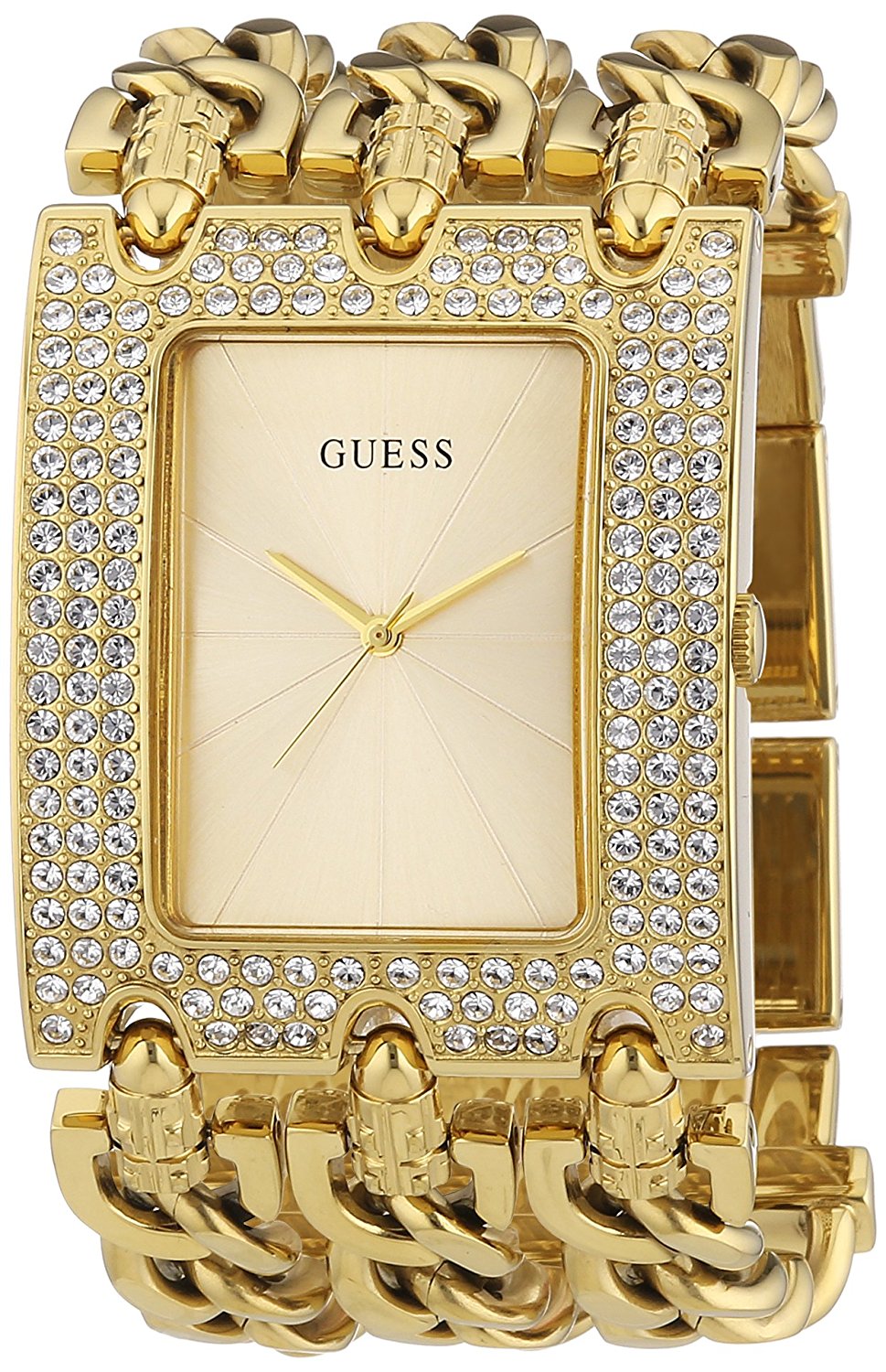 Guess Watches : W0315L2 Gold Dial Stainless Steel Women Watch