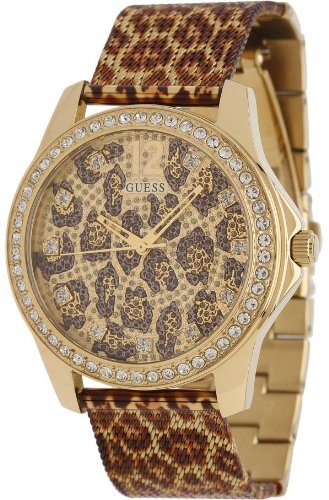 Guess Watches : W0333L1 Quartz Animal Print Stainless Steel Bracelet Women Watch