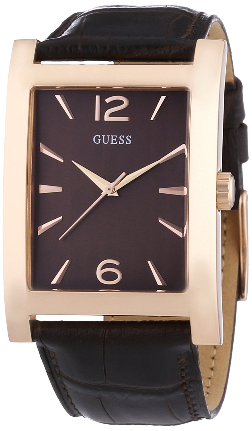 Guess Watches : W0372G2 Brown Dial Leather Men Watch