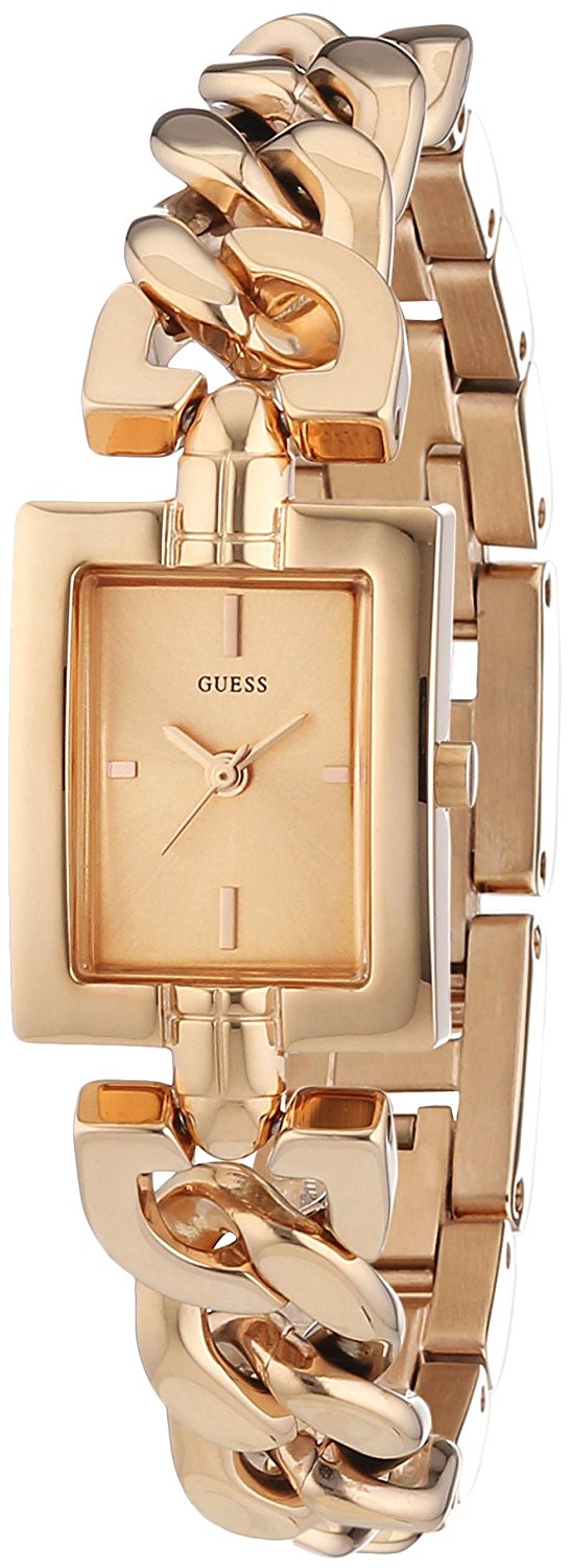Guess Watches : W0437L3 Rose Gold Dial Stainless Steel Women Watch
