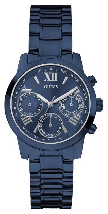 Guess Watches : W0448L5 Quartz Multifunction Dial Blue Stainless Steel Women Watch