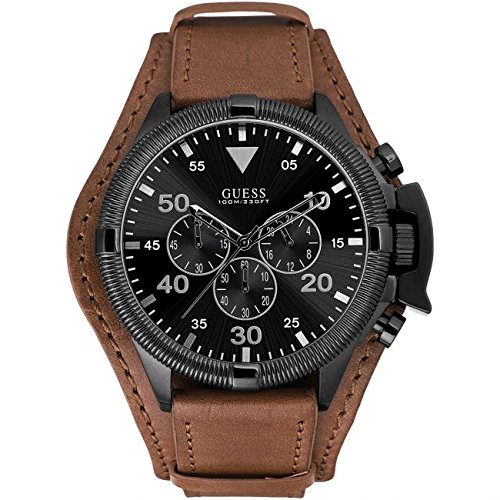 Guess Watches : W0480G2 Black Dial Chronograph 24 Hour Men Watch