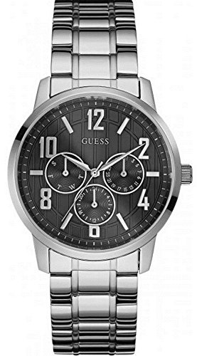 Guess Watches : W0605G1 Black Dial Stainless Steel Men Watch