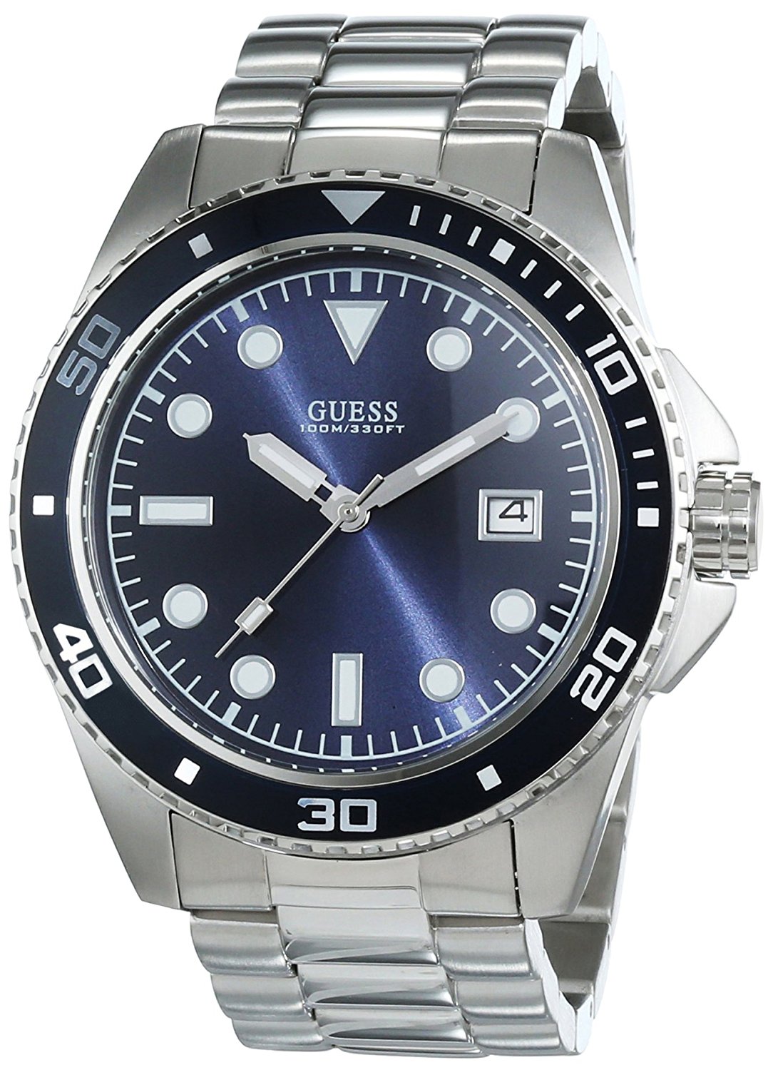 Guess Watches : W0610G1 Blue Dial Stainless_steel Men Watch