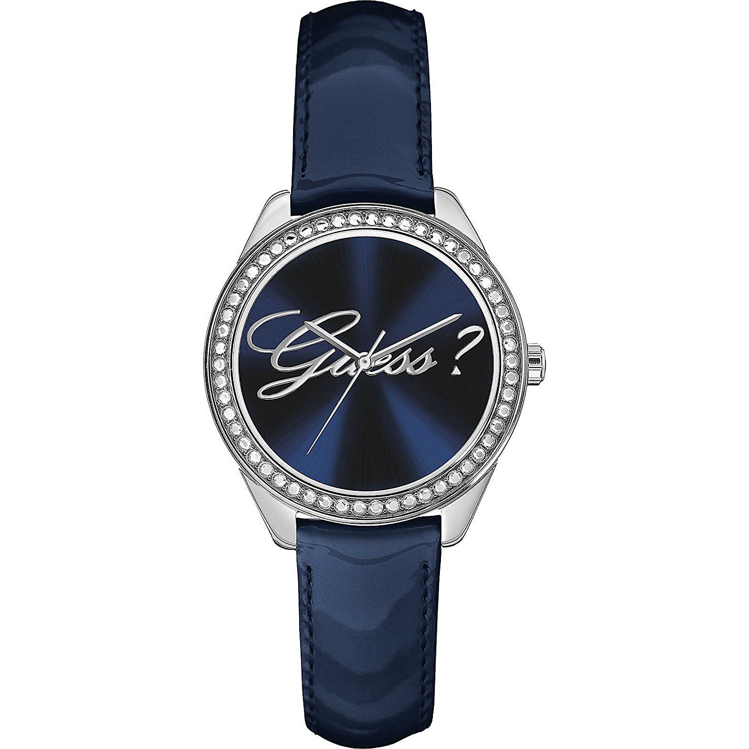 Guess Watches : W0619L1 Blue Dial Synthetic Leather Band Women Watch