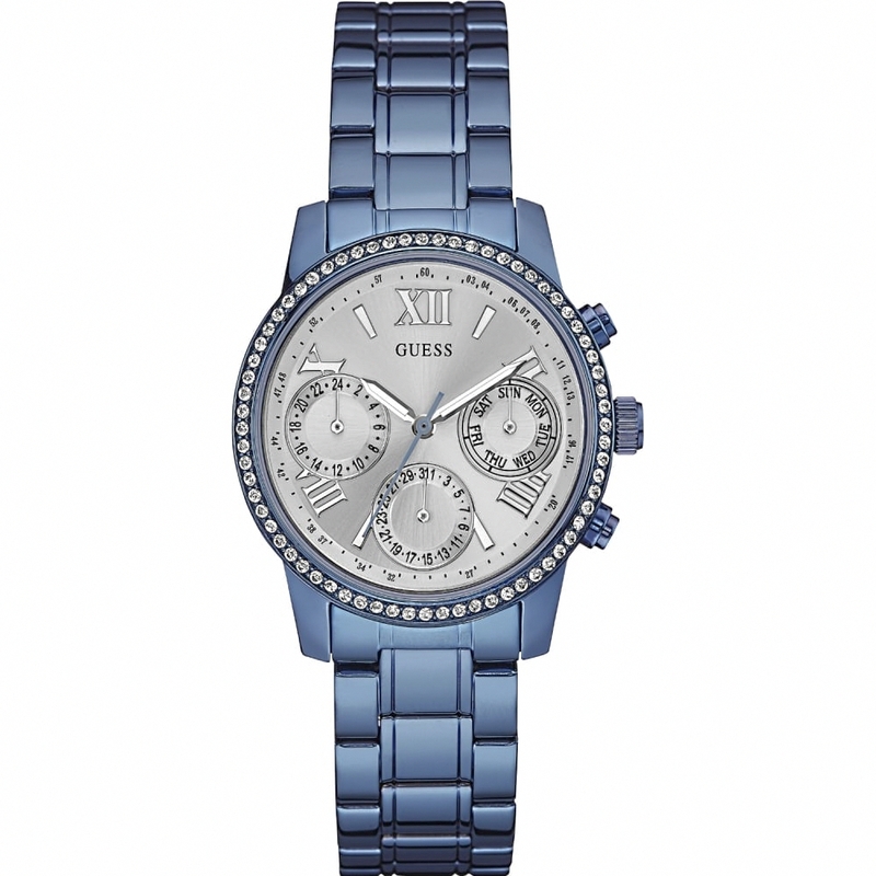 Guess Watches : W0623L4 Quartz Multifunction Dial Stainless Steel Women Watch