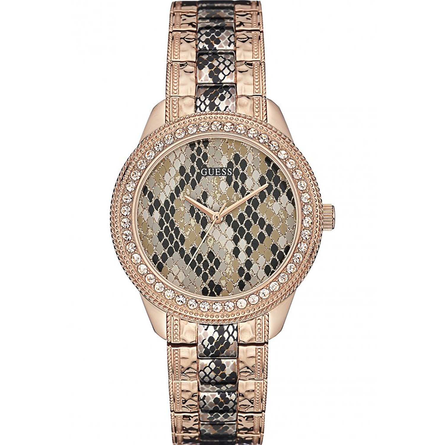 Guess Watches : W0624L2 Grey Dial Stone Set Women Watch