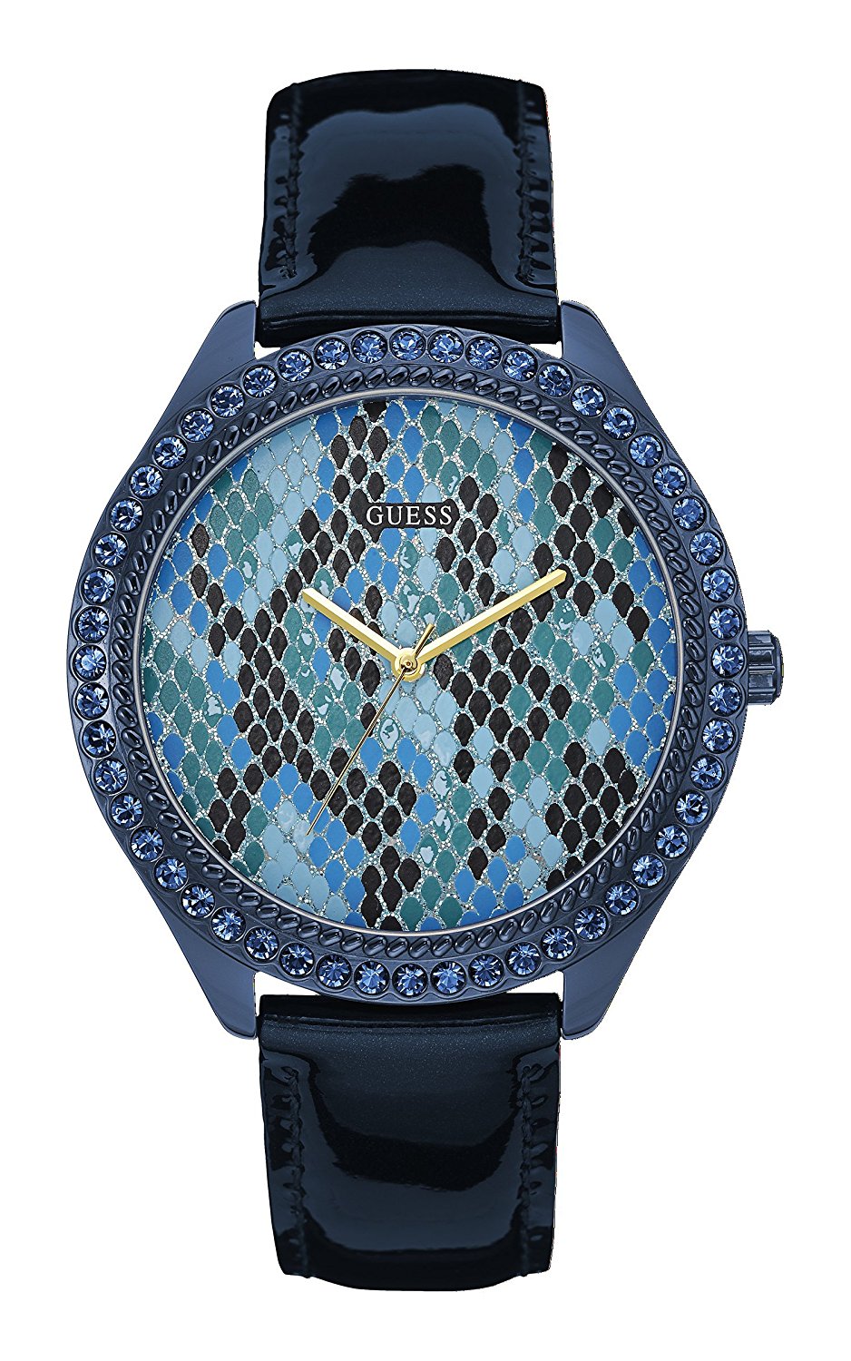 Guess Watches : W0625L3 Blue Dial Leather Women Watch