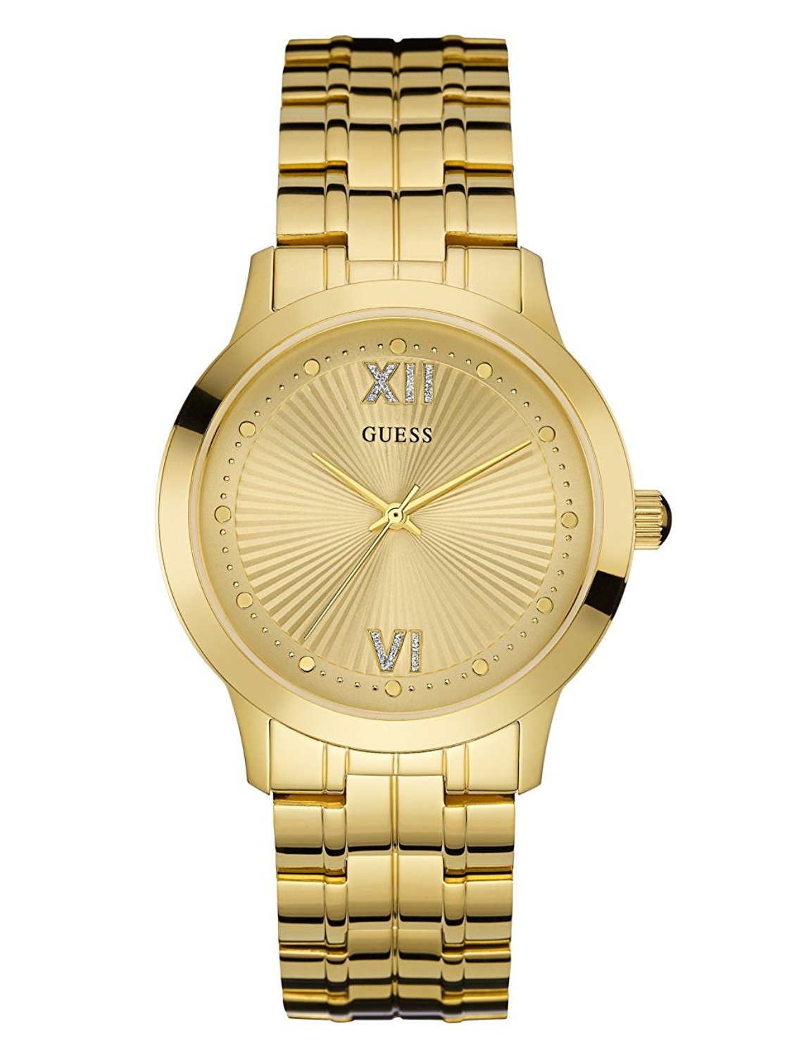 Guess Watches : W0634L2 Gold Dial Stainless Steel Women Watch