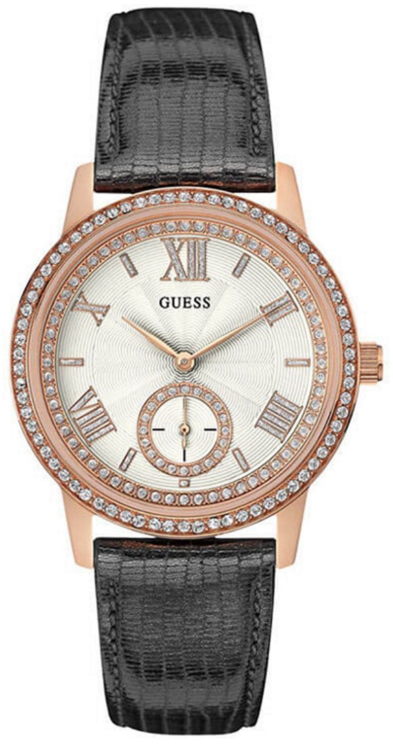 Guess Watches : W0642L3 White Dial Leather Women Watch