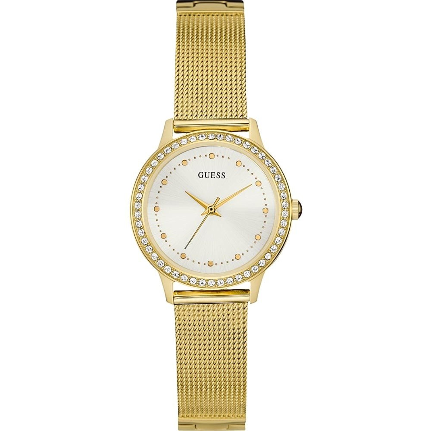 Guess Watches : W0647L7 Silver Dial Stainless Steel Women Watch
