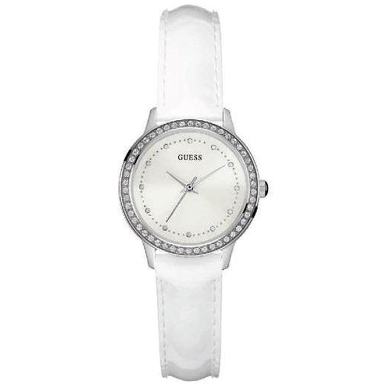 Guess Watches : W0648L5 White Dial Calfskin Band Women Watch