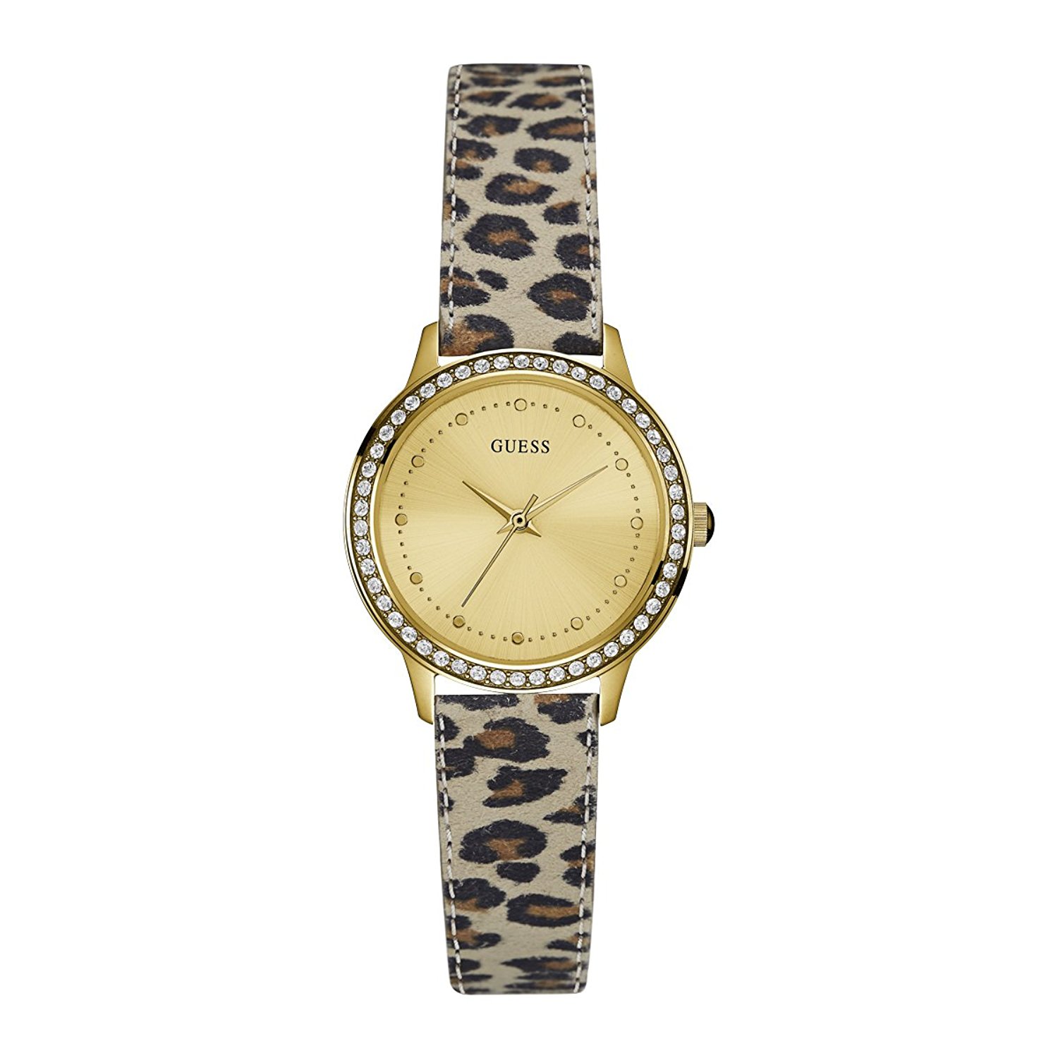 Fake AAA Guess Watches : W0648L8 Gold Dial Leather Women Watch Watch