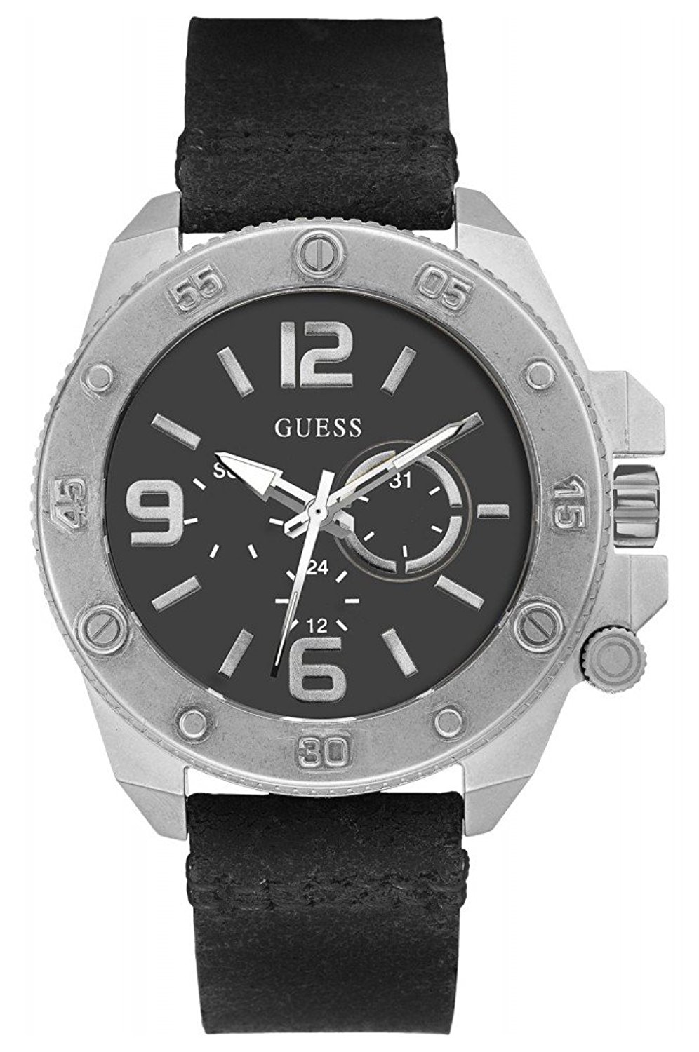 Guess Watches : W0659G1 Black Dial Calendar Men Watch