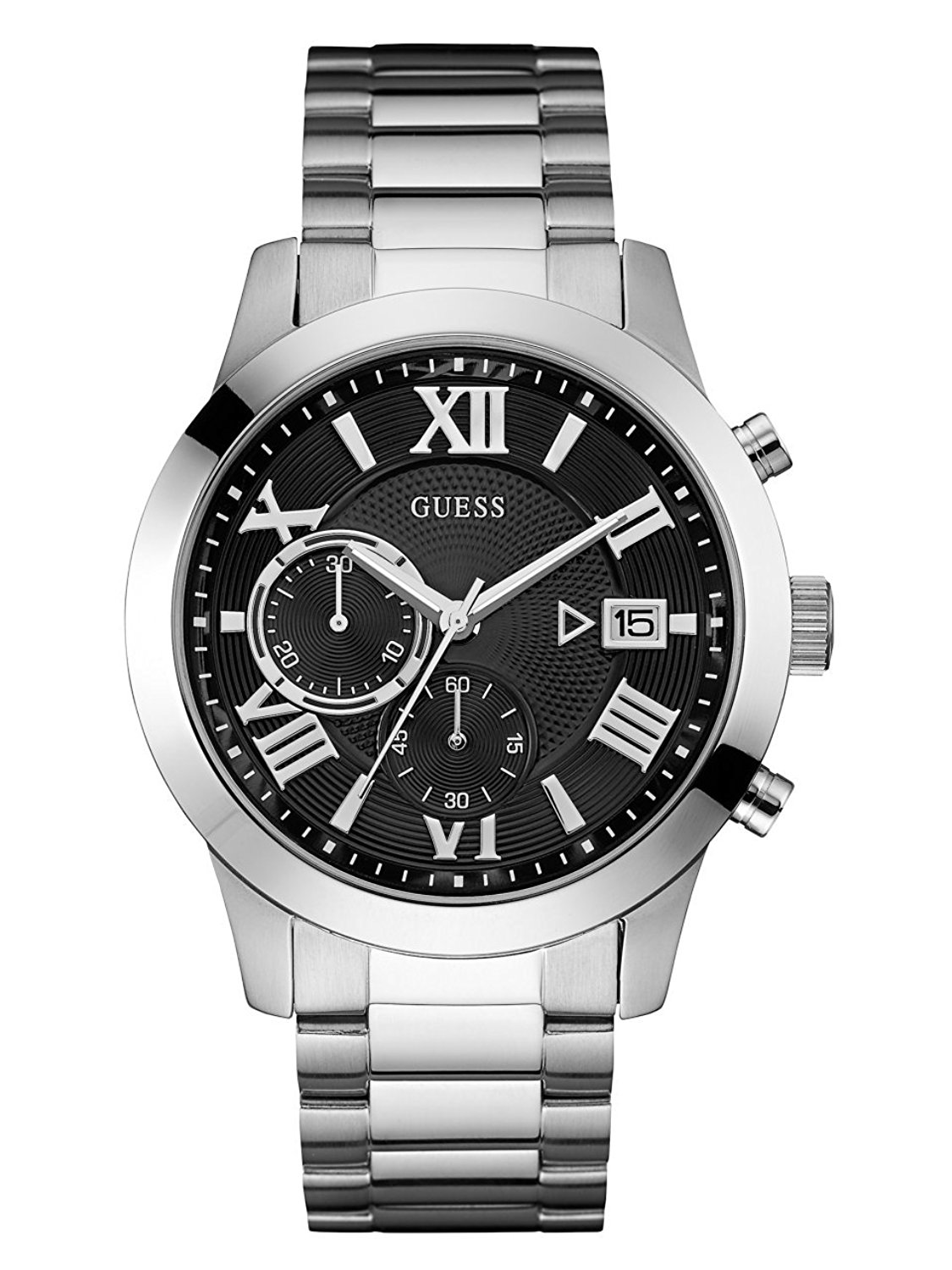 Guess Watches : W0668G3 Black Dial Stainless Steel Women Watch