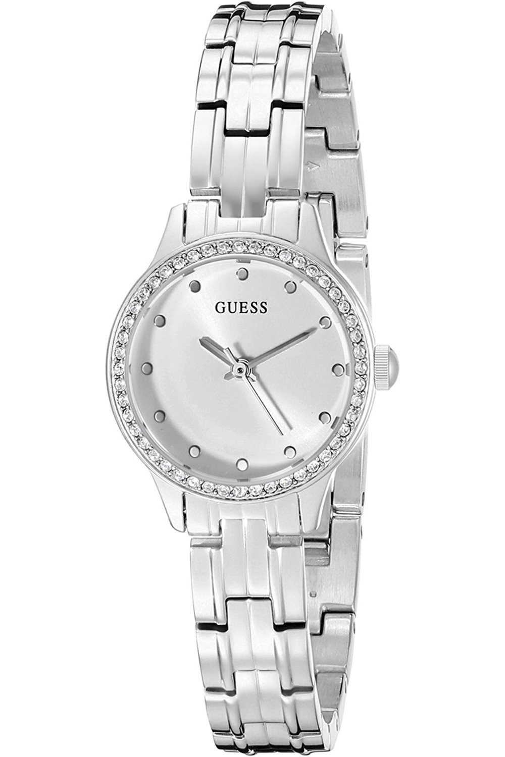 Guess Watches : W0693L1 Silver Dial Stainless Steel Band Women Watch