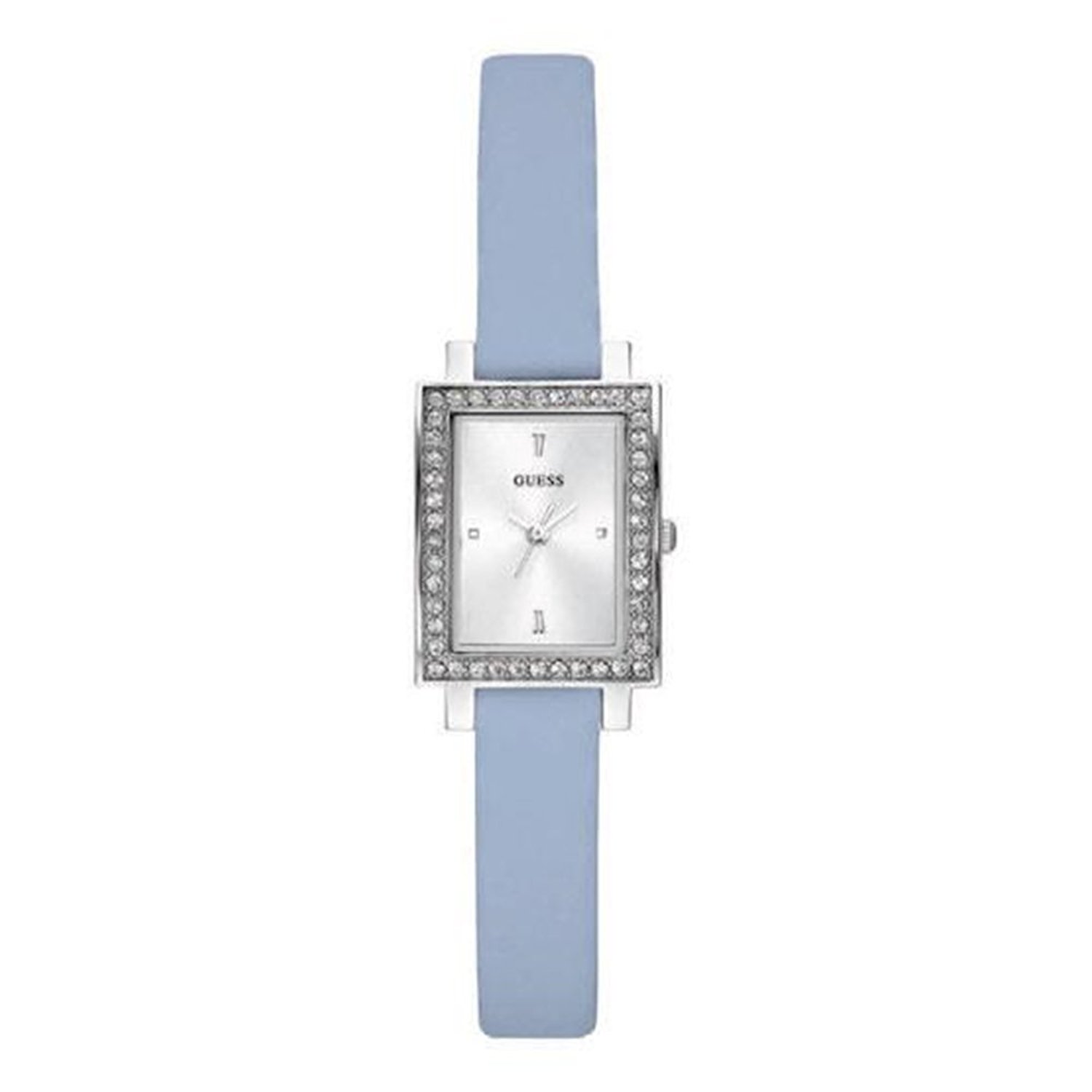 Guess Watches : W0734L1 Silver Dial Leather Band Men Watch