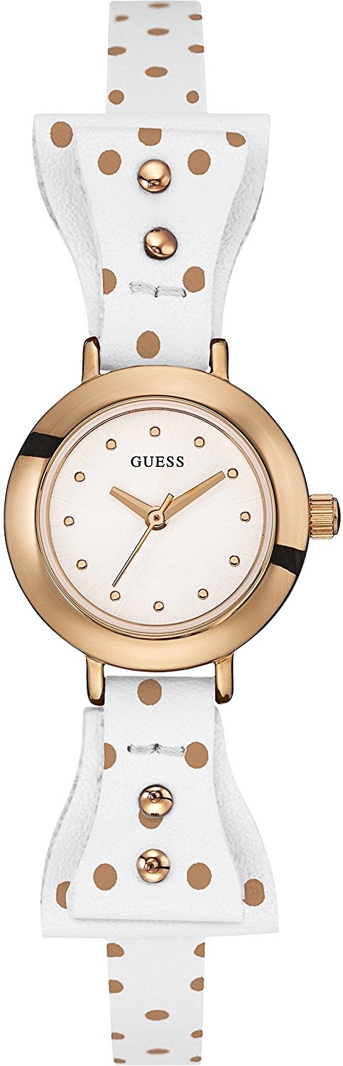 Guess Watches : W0736L6 White Dial Leather Women Watch