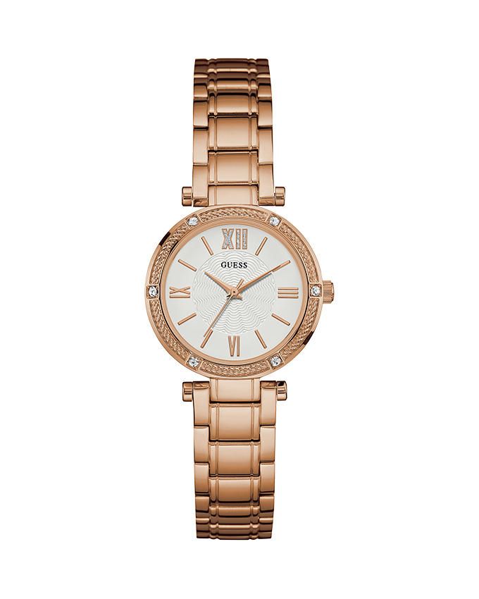Guess Watches : W0767L3 Quartz Analog Rose Gold Tone Stainless Steel Women Watch