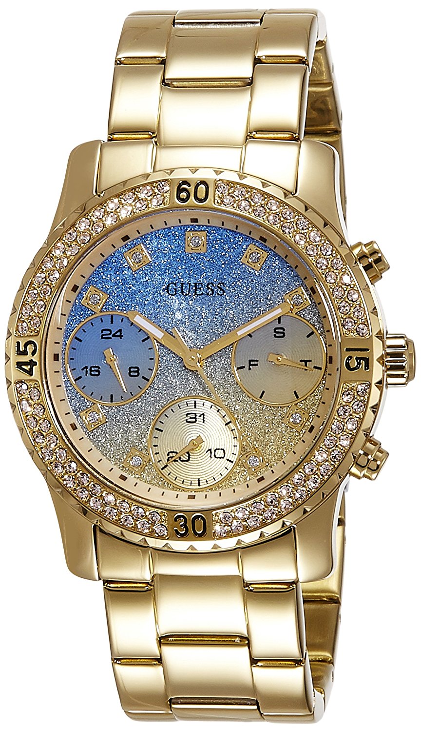 Guess Watches : W0774L2 Blue Dial Stainless Steel Band Women Watch